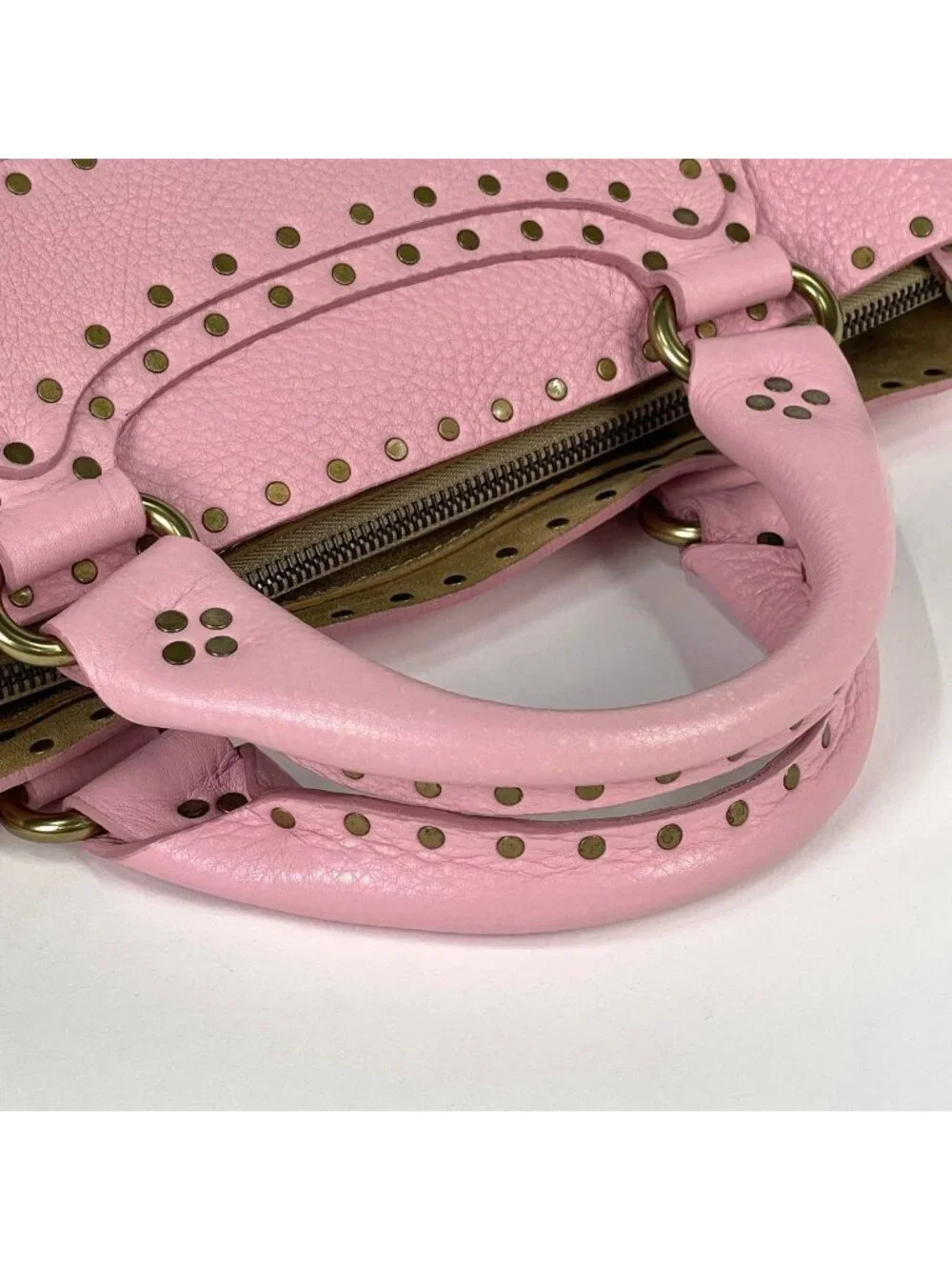 Celine Boogie Bag Handbag Leather Pink